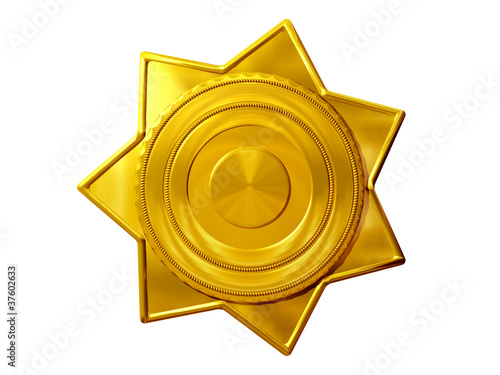 Tableau sur toile NY Sheriff Star, Medal, NY Sheriff Stern, Medaille, Dekoration