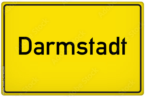 Ortseingangsschild der Stadt Darmstadt