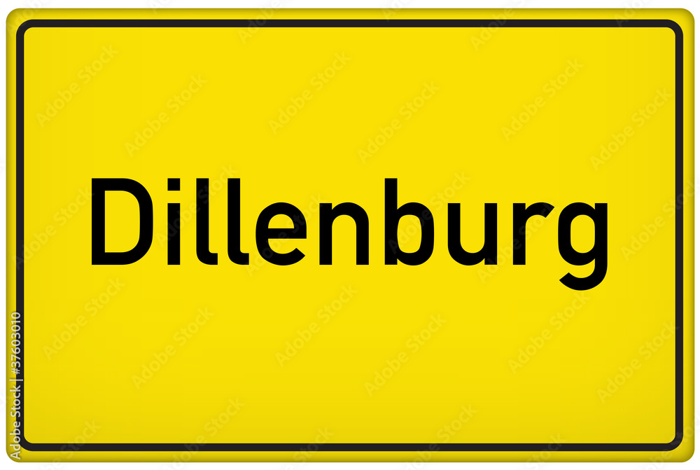 Ortseingangsschild der Stadt Dillenburg Ortseingangsschild der Stadt Dillenburg