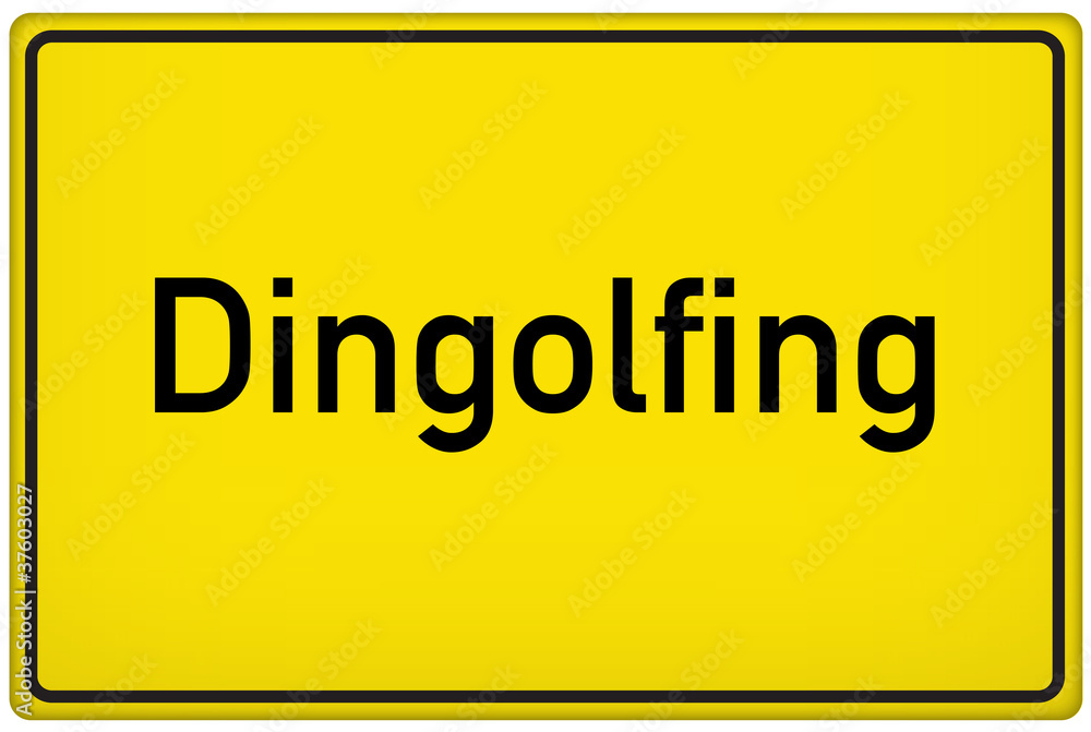 Ortseingangsschild der Stadt Dingolfing Ortseingangsschild der Stadt Dingolfing