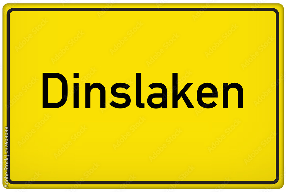 Ortseingangsschild der Stadt Dinslaken Ortseingangsschild der Stadt Dinslaken