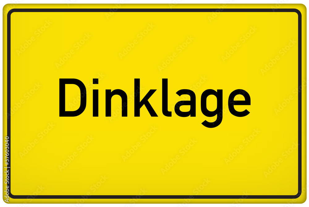 Ortseingangsschild der Stadt Dinklage Ortseingangsschild der Stadt Dinklage