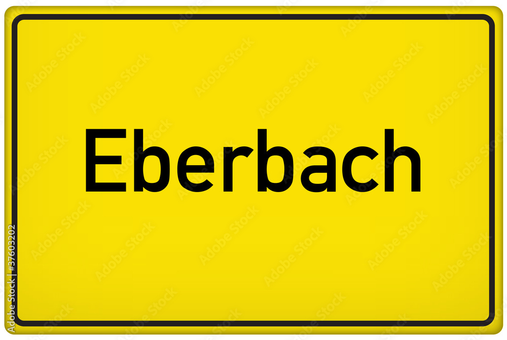 Ortseingangsschild der Stadt Eberbach Ortseingangsschild der Stadt Eberbach