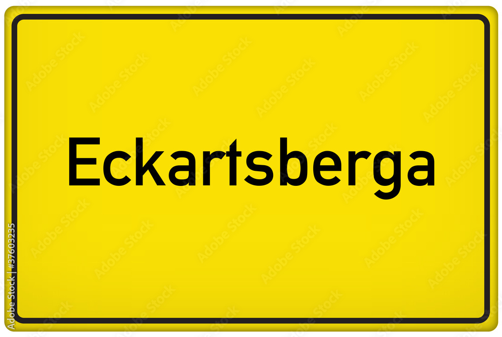 Ortseingangsschild der Stadt Eckartsberga Ortseingangsschild der Stadt Eckartsberga