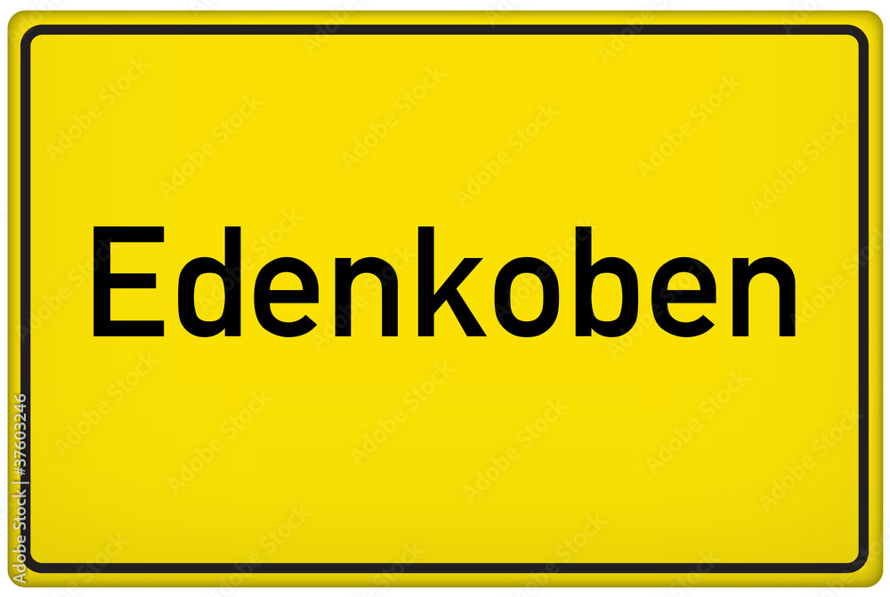 Ortseingangsschild der Stadt Edenkoben Ortseingangsschild der Stadt Edenkoben