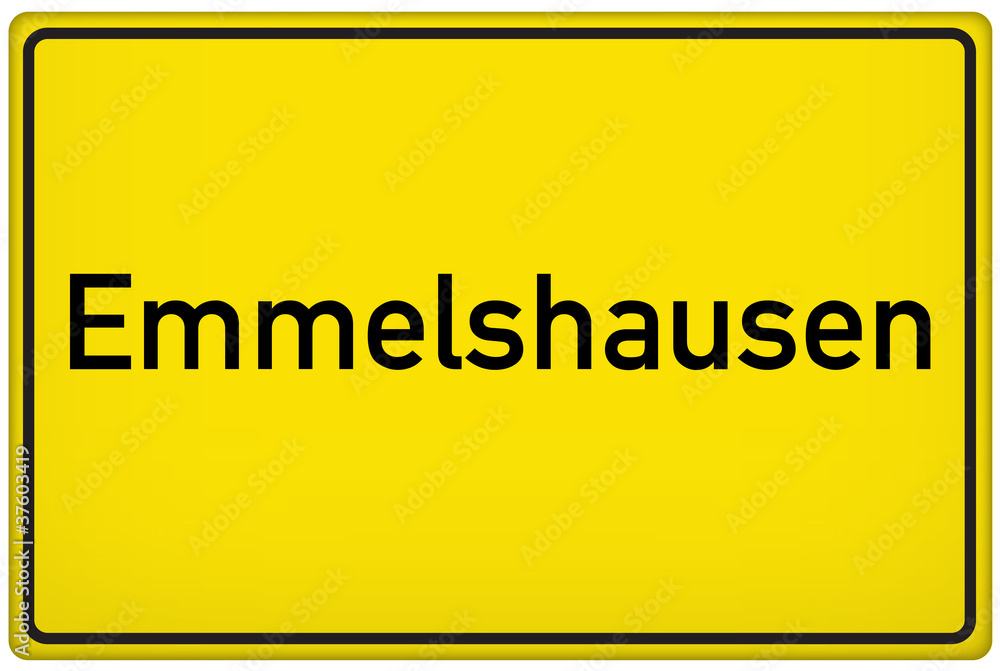Ortseingangsschild der Stadt Emmelshausen Ortseingangsschild der Stadt Emmelshausen