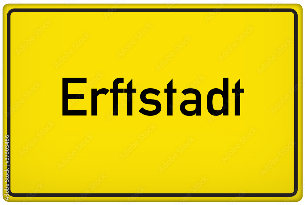 Ortseingangsschild der Stadt Erftstadt Ortseingangsschild der Stadt Erftstadt