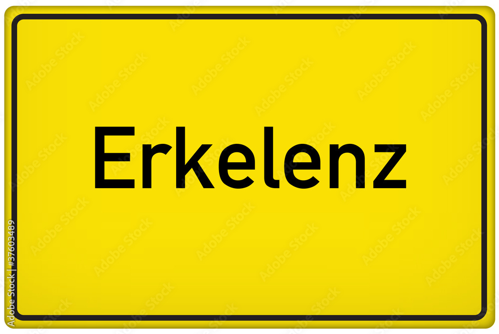 Ortseingangsschild der Stadt Erkelenz Ortseingangsschild der Stadt Erkelenz