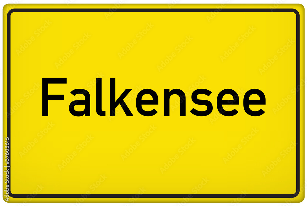 Ortseingangsschild der Stadt Falkensee Ortseingangsschild der Stadt Falkensee