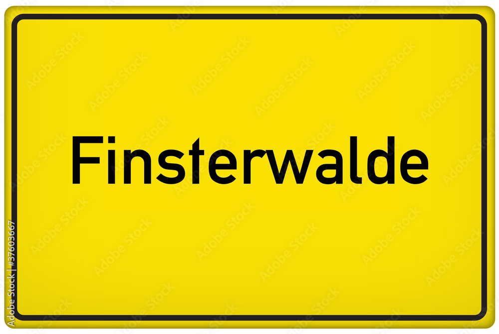 Ortseingangsschild der Stadt Finsterwalde Ortseingangsschild der Stadt Finsterwalde