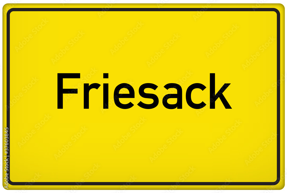 Ortseingangsschild der Stadt Friesack Ortseingangsschild der Stadt Friesack
