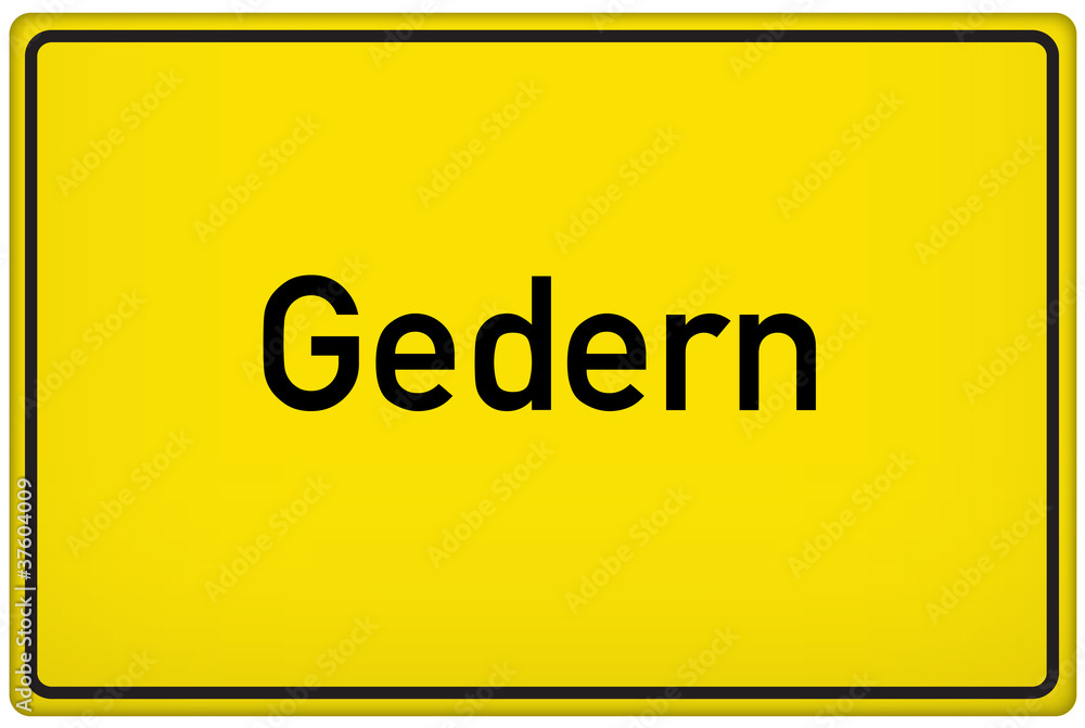 Ortseingangsschild der Stadt Gedern Ortseingangsschild der Stadt Gedern