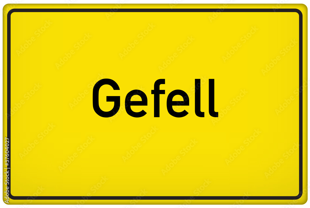 Ortseingangsschild der Stadt Gefell Ortseingangsschild der Stadt Gefell