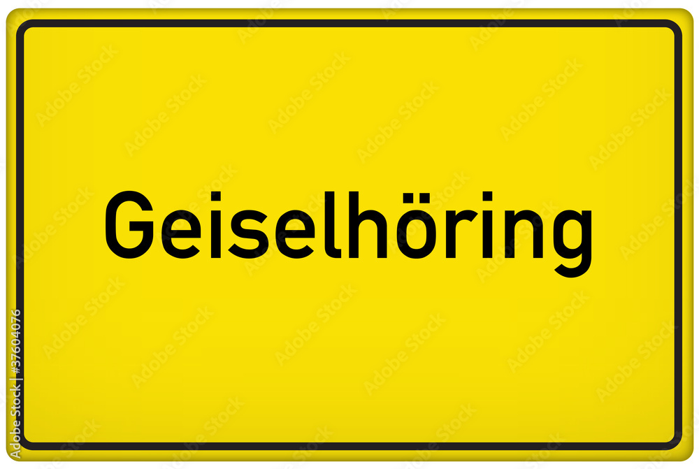 Ortseingangsschild der Stadt Geiselhöring Ortseingangsschild der Stadt Geiselhöring