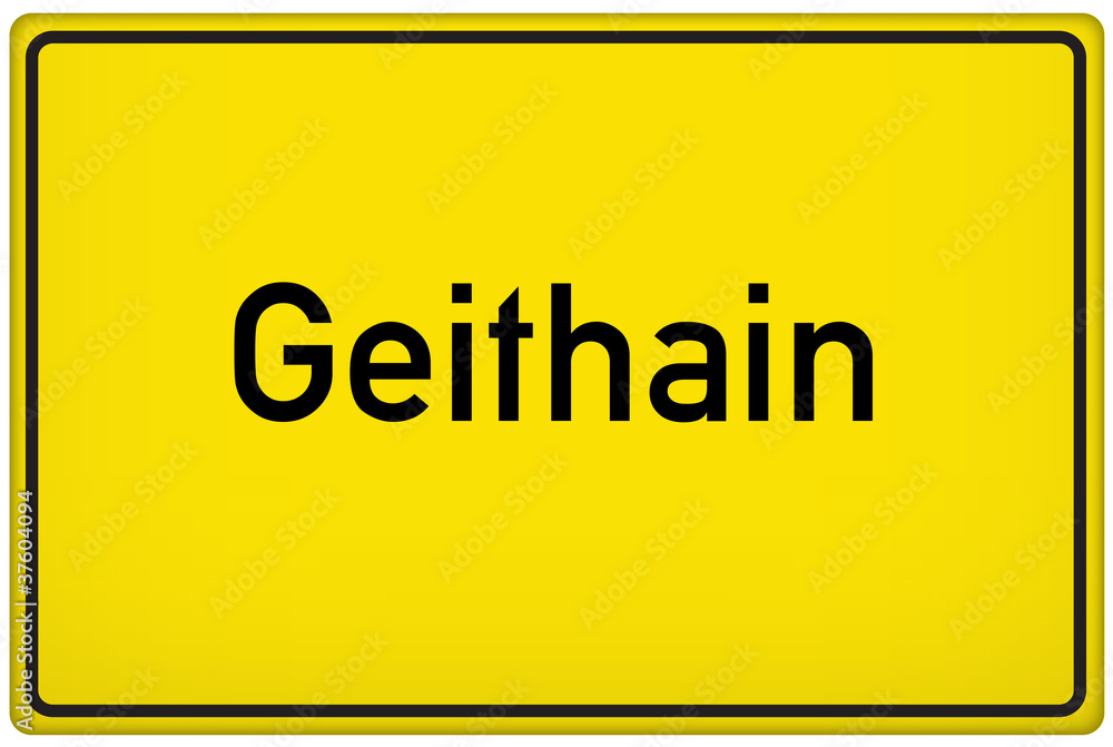 Ortseingangsschild der Stadt Geithain Ortseingangsschild der Stadt Geithain