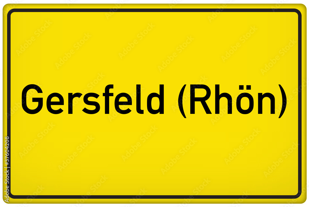 Ortseingangsschild der Stadt Gersfeld (Rhön) Ortseingangsschild der Stadt Gersfeld (Rhön)
