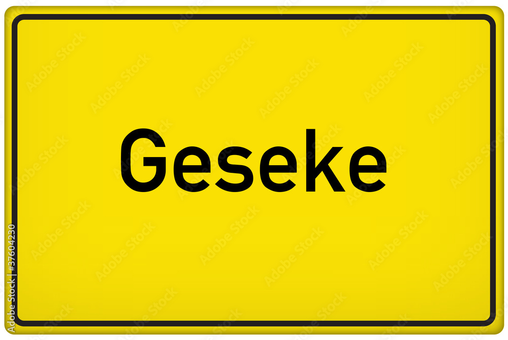 Ortseingangsschild der Stadt Geseke Ortseingangsschild der Stadt Geseke