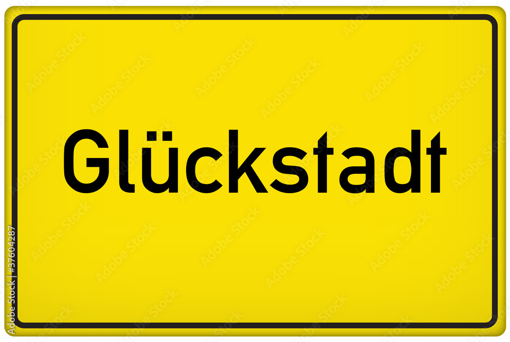 Ortseingangsschild der Stadt Glückstadt Ortseingangsschild der Stadt Glückstadt