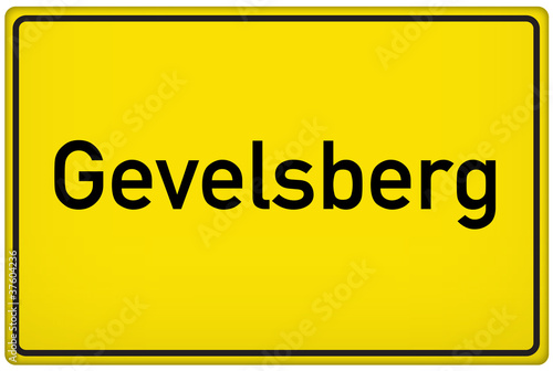 Ortseingangsschild der Stadt Gevelsberg photo