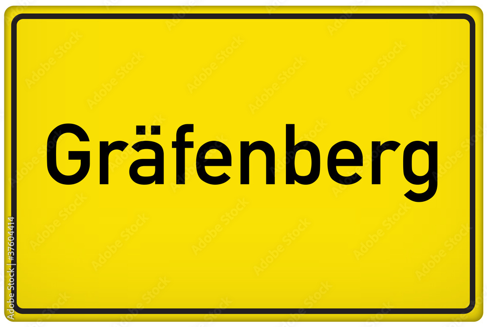 Ortseingangsschild der Stadt Gräfenberg Ortseingangsschild der Stadt Gräfenberg