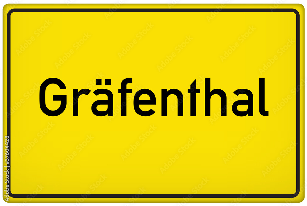 Ortseingangsschild der Stadt Gräfenthal Ortseingangsschild der Stadt Gräfenthal