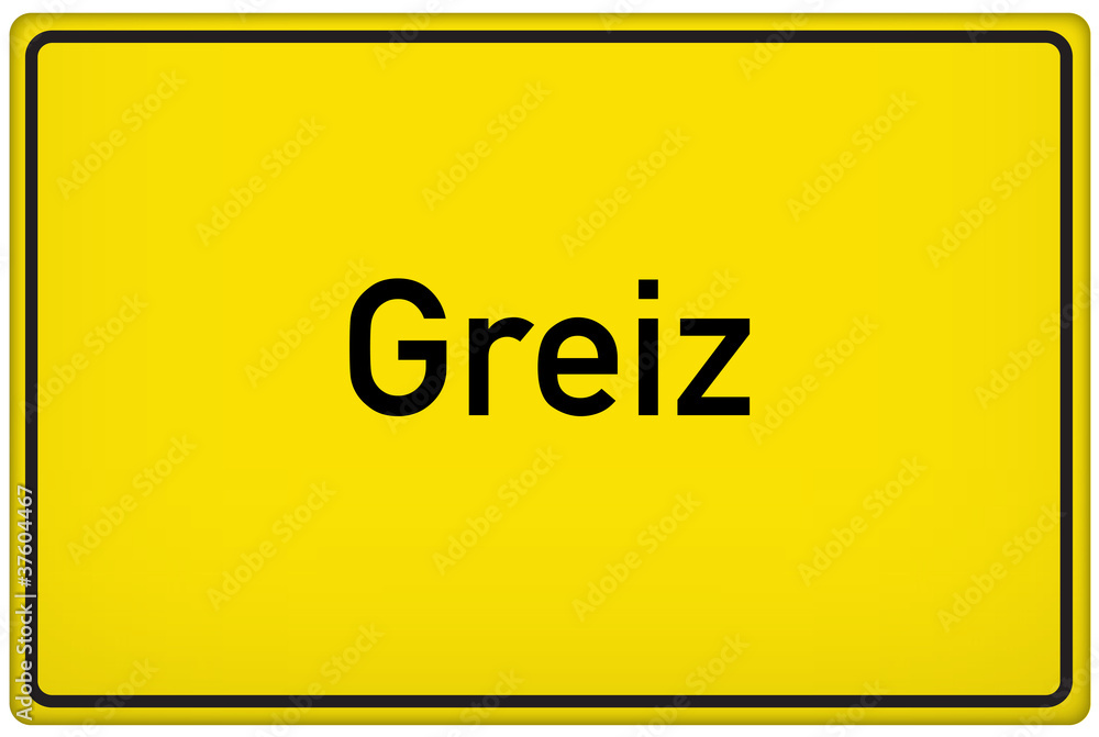 Ortseingangsschild der Stadt Greiz Ortseingangsschild der Stadt Greiz