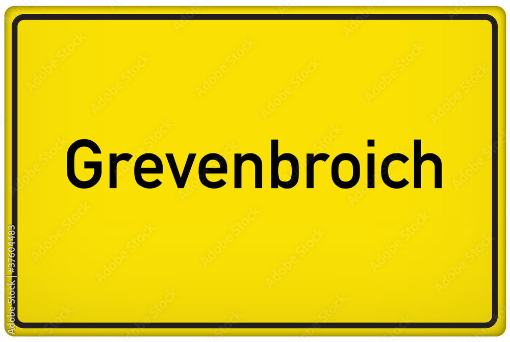 Ortseingangsschild der Stadt Grevenbroich Ortseingangsschild der Stadt Grevenbroich