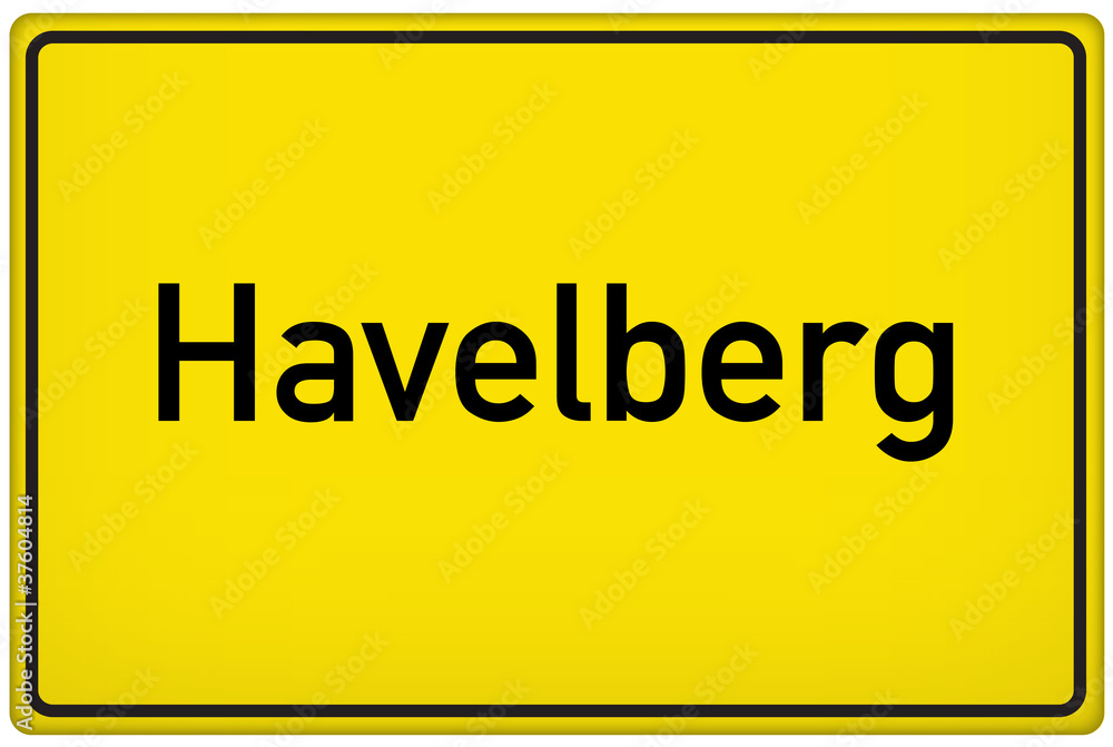 Ortseingangsschild der Stadt Havelberg Ortseingangsschild der Stadt Havelberg