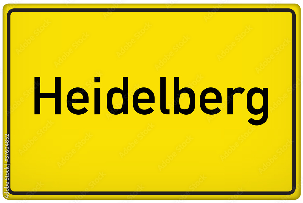 Ortseingangsschild der Stadt Heidelberg Ortseingangsschild der Stadt Heidelberg