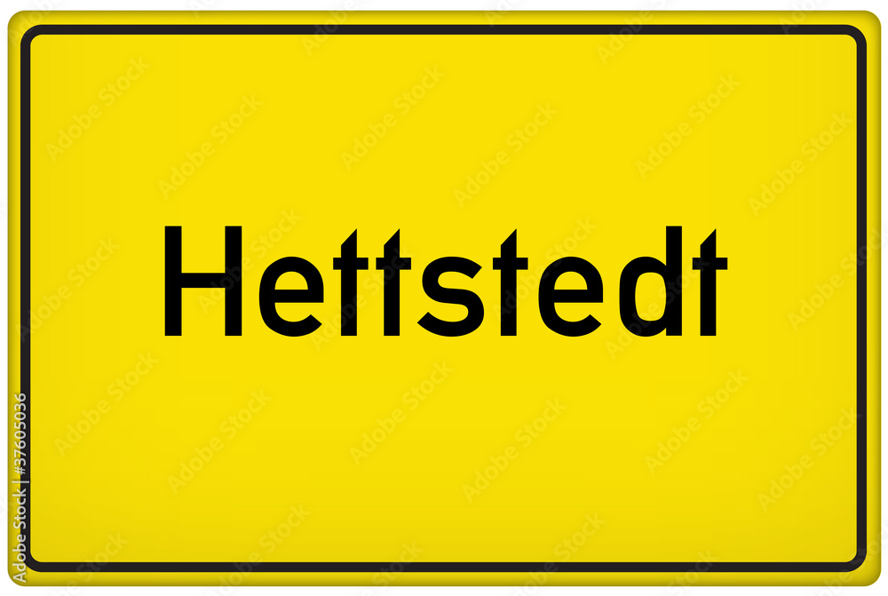 Ortseingangsschild der Stadt Hettstedt Ortseingangsschild der Stadt Hettstedt