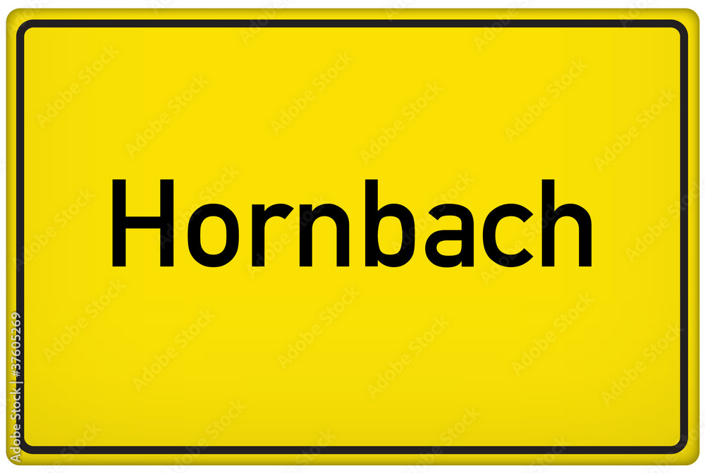 Ortseingangsschild der Stadt Hornbach Ortseingangsschild der Stadt Hornbach