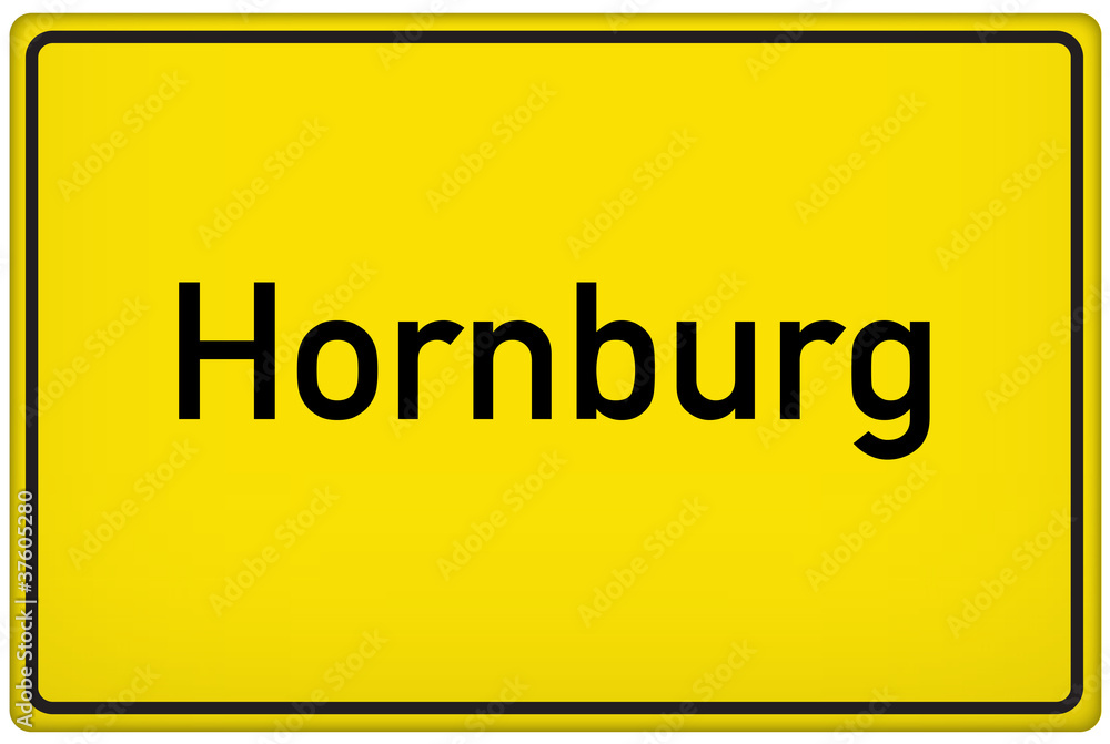 Ortseingangsschild der Stadt Hornburg Ortseingangsschild der Stadt Hornburg