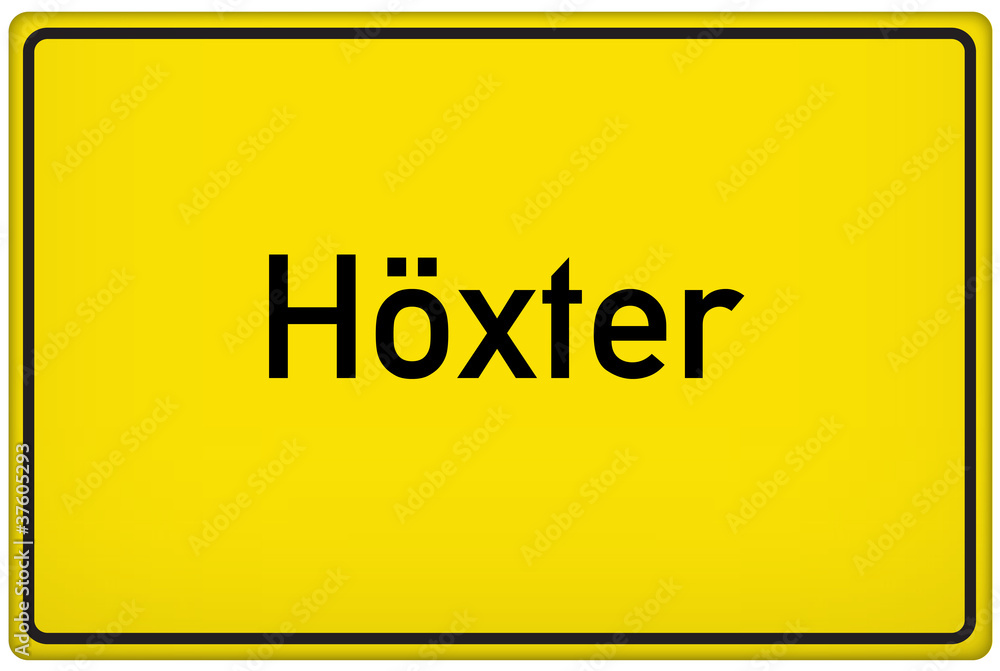 Ortseingangsschild der Stadt Höxter Ortseingangsschild der Stadt Höxter
