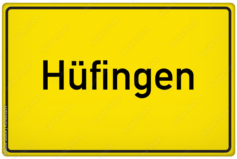 Ortseingangsschild der Stadt Hüfingen Ortseingangsschild der Stadt Hüfingen