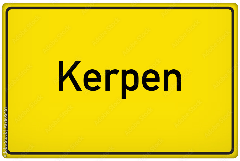 Ortseingangsschild der Stadt Kerpen Ortseingangsschild der Stadt Kerpen