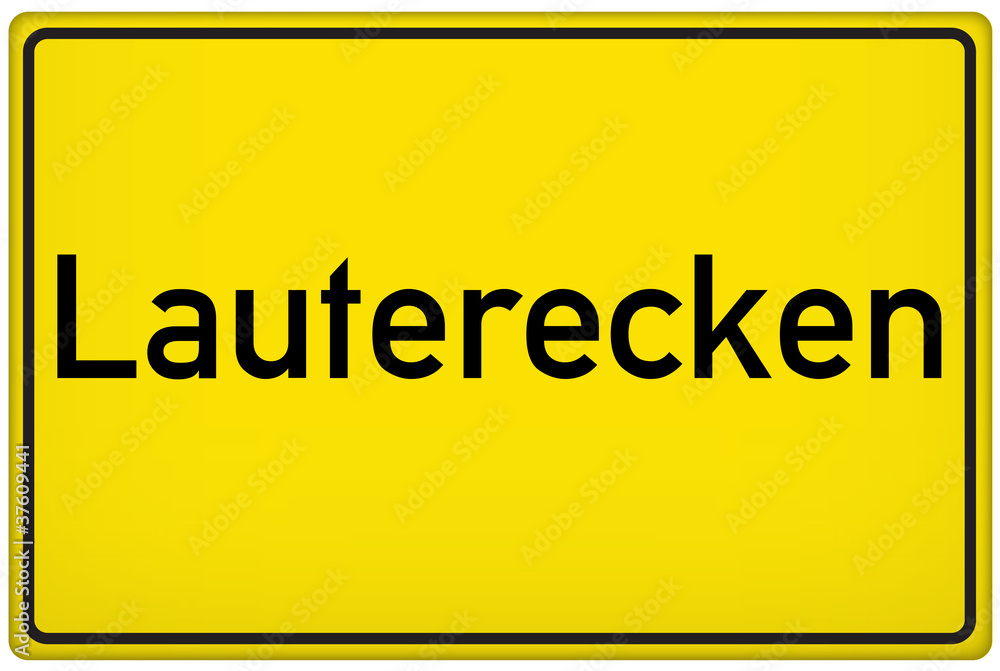 Ortseingangsschild der Stadt Lauterecken Ortseingangsschild der Stadt Lauterecken