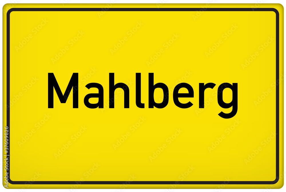 Ortseingangsschild der Stadt Mahlberg Ortseingangsschild der Stadt Mahlberg
