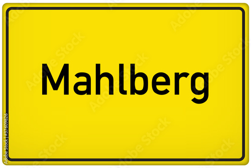 Ortseingangsschild der Stadt Mahlberg photo