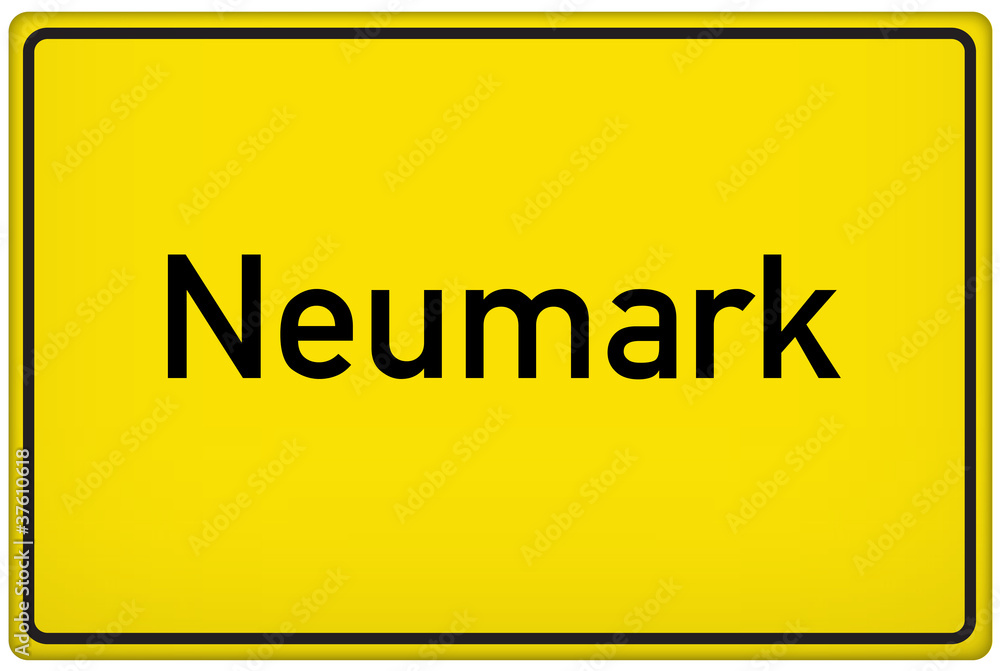 Ortseingangsschild der Stadt Neumark Ortseingangsschild der Stadt Neumark