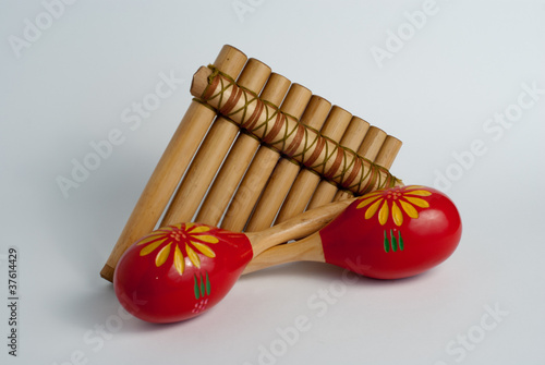 flauta e maracas