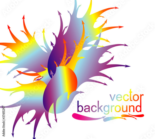 Vector background. The arrow. Rainbow colors