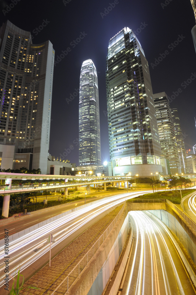 Fototapeta premium Hong Kong Night Scene