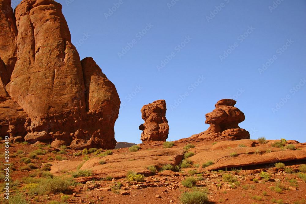 Sandstone Rock Formations - Monument Valley, Arizona