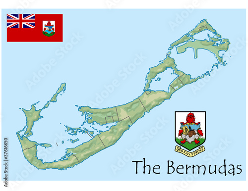 national emblem bermuda map coat