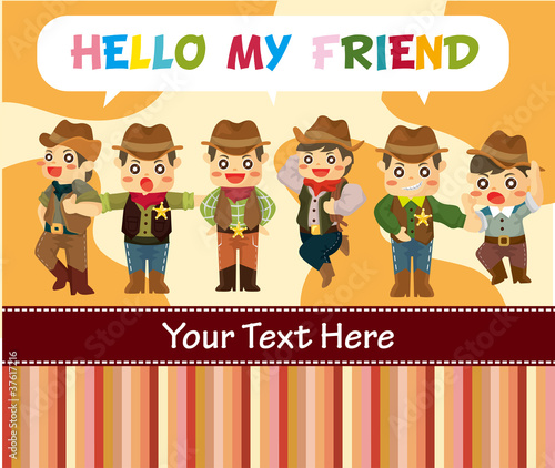 cartoon cowboy card