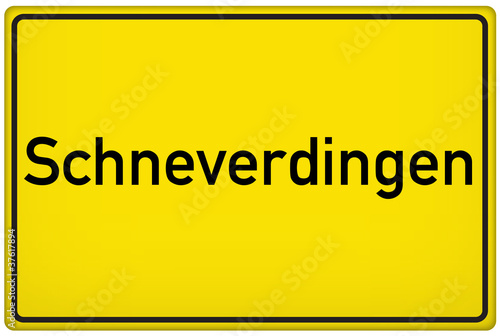 Ortseingangsschild der Stadt Schneverdingen