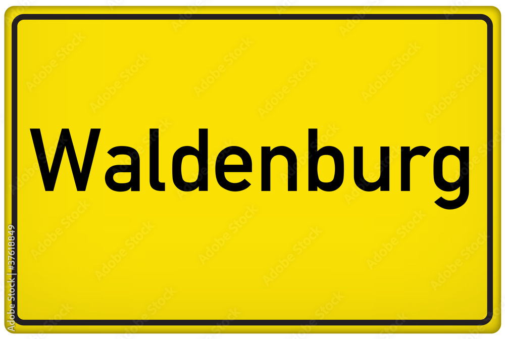 Ortseingangsschild der Stadt Waldenburg Ortseingangsschild der Stadt Waldenburg