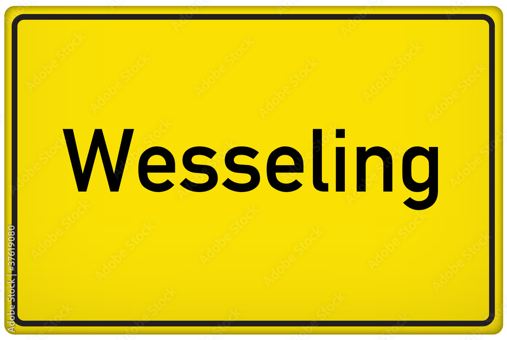 Ortseingangsschild der Stadt Wesseling Ortseingangsschild der Stadt Wesseling