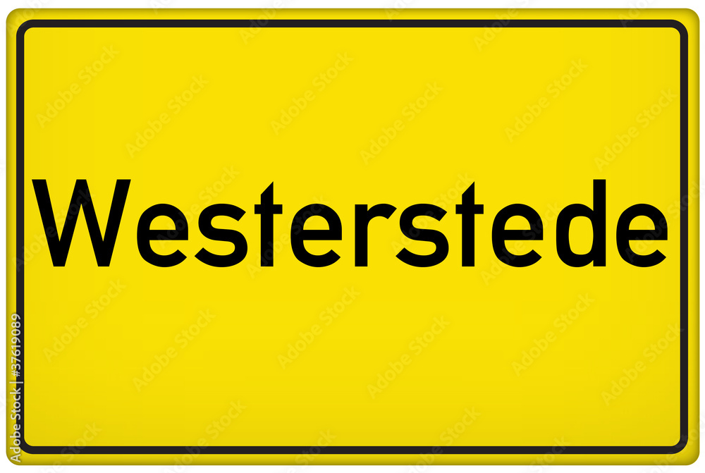 Ortseingangsschild der Stadt Westerstede Ortseingangsschild der Stadt Westerstede
