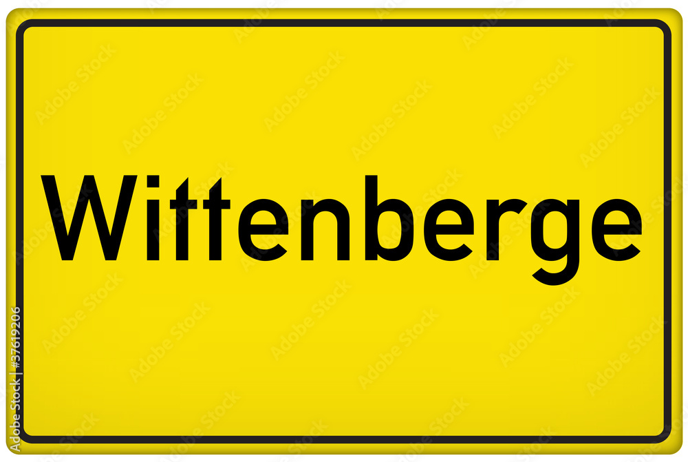 Ortseingangsschild der Stadt Wittenberge Ortseingangsschild der Stadt Wittenberge